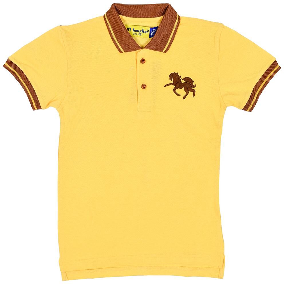 

Li l Tomatoes Boy Cotton Solid T-shirt - Yellow