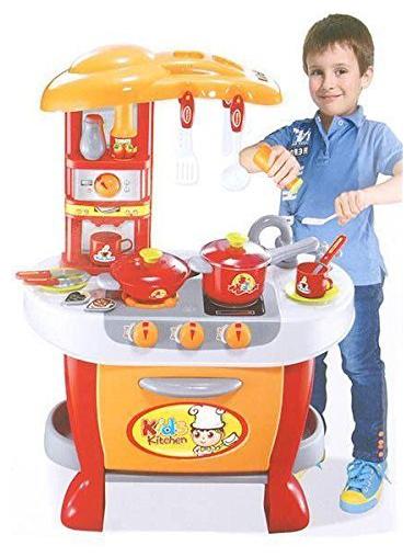 

Little Chef Kids Kitchen Play Set with Light Sound Cooking Kitchen Set