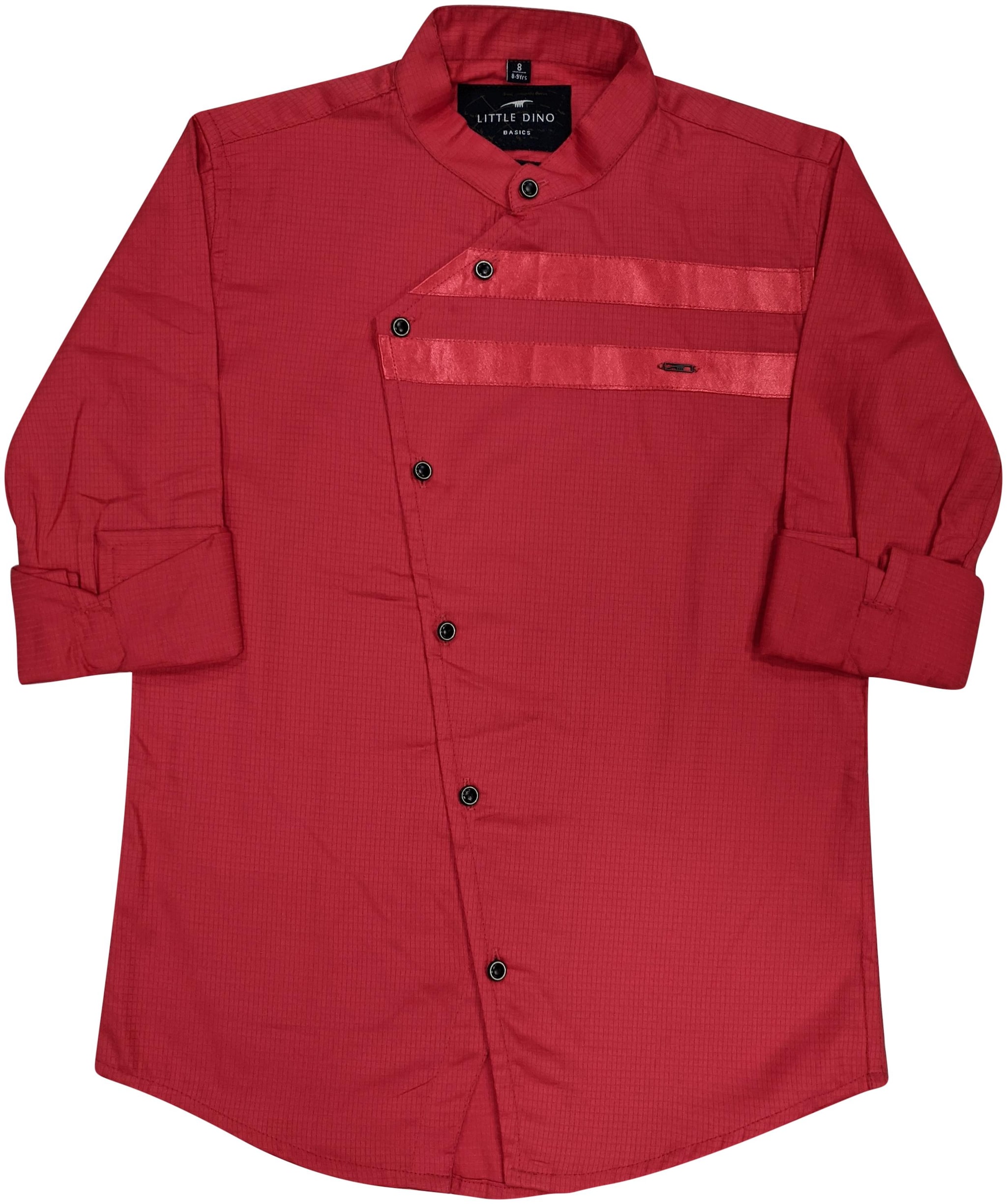 

LITTLE DINO Boy Cotton Solid Shirt Red
