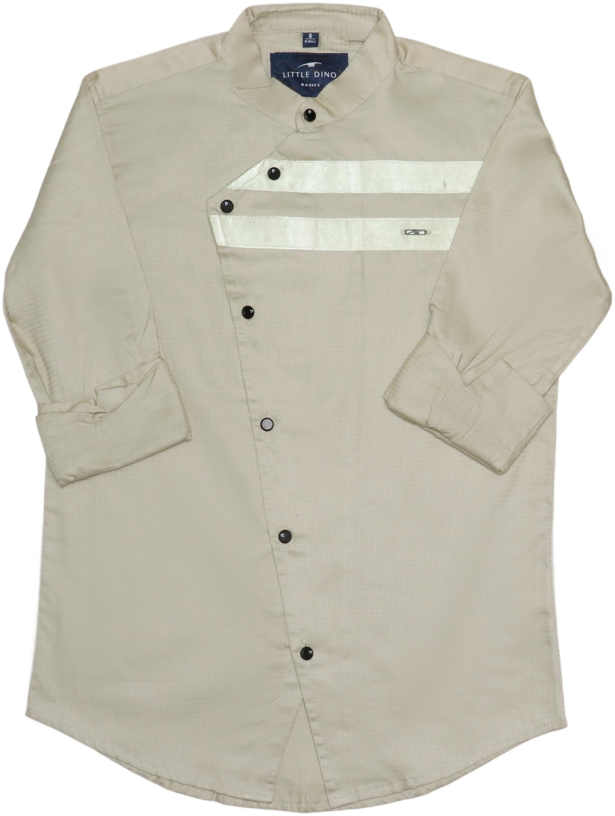 

LITTLE DINO Boy Cotton Solid Shirt Green