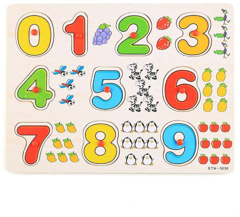 

Lodestone Wooden Number Toy with Knobs (Multi Color)