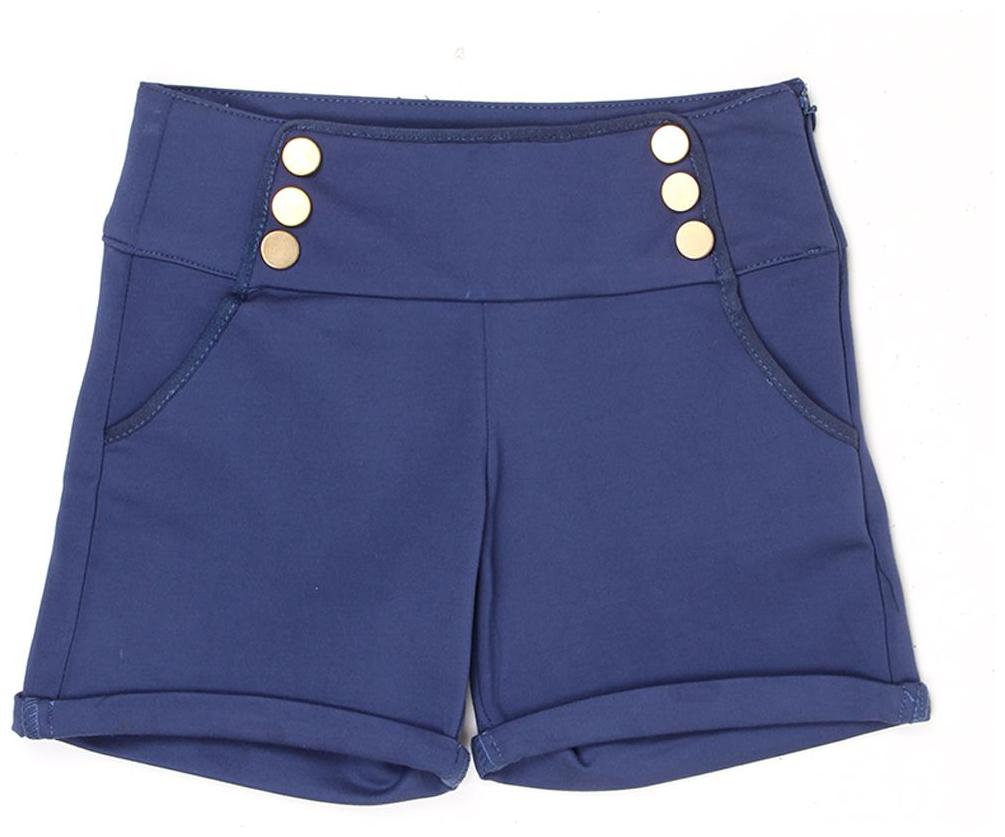 

London Fog Girl Blended Solid Regular shorts - Blue