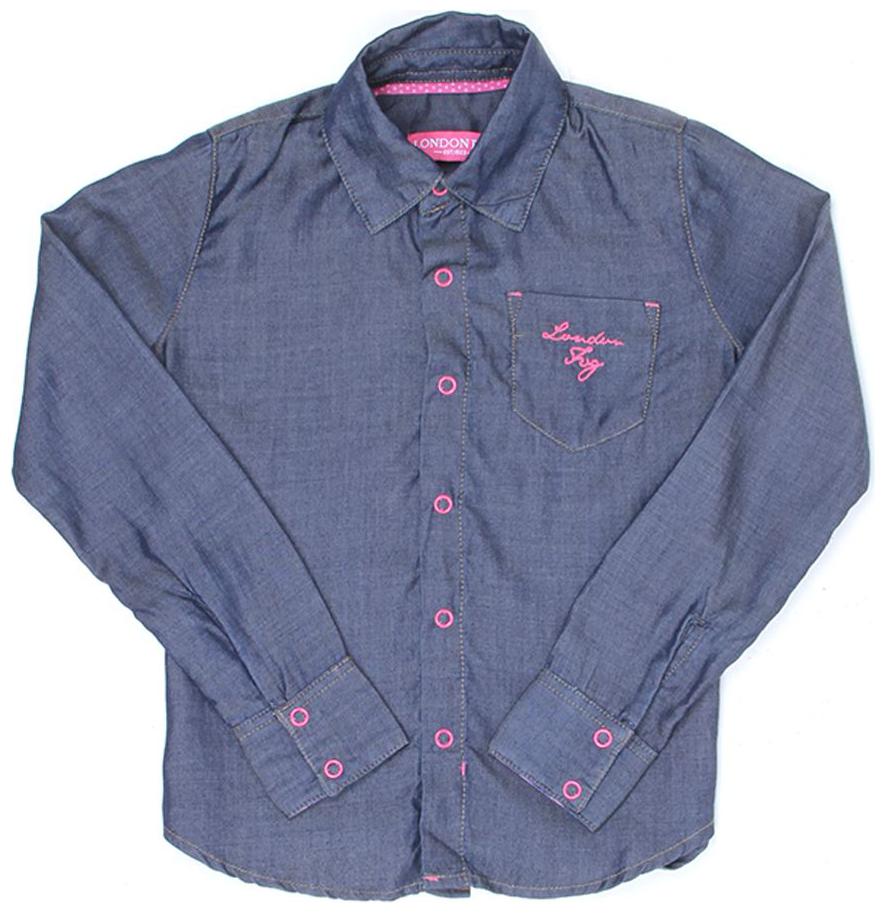 

London Fog Girl Cotton Solid Shirt - Blue