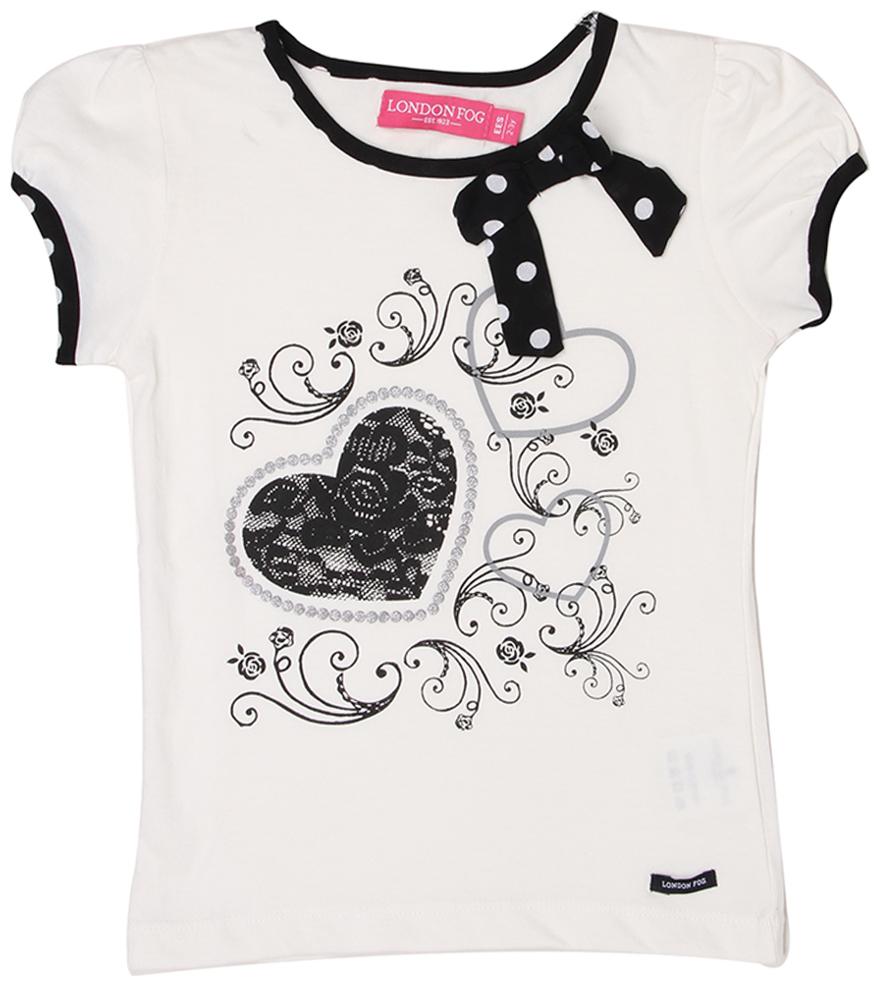 

London Fog Girl Cotton Printed Top - White