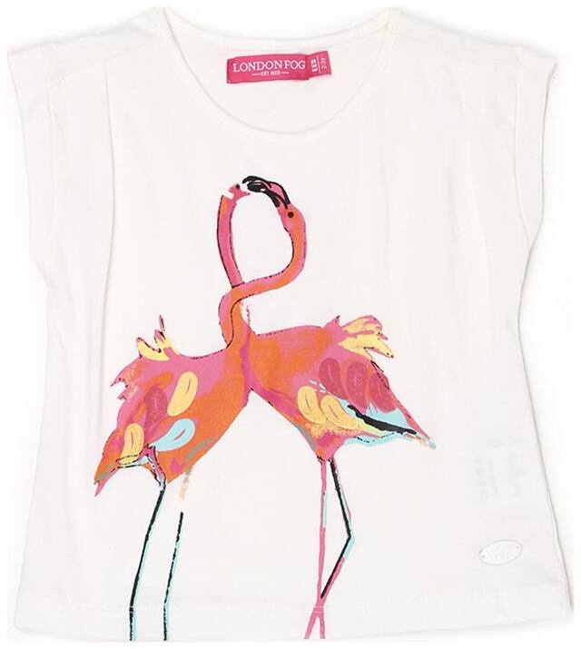 London Fog Girl Cotton Solid Top - White
