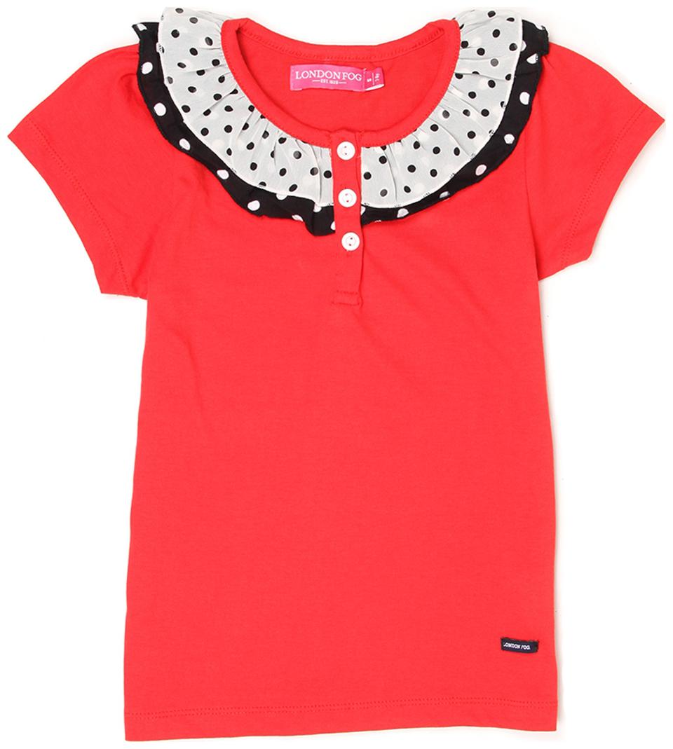 

London Fog Girl Cotton Solid Top - Red