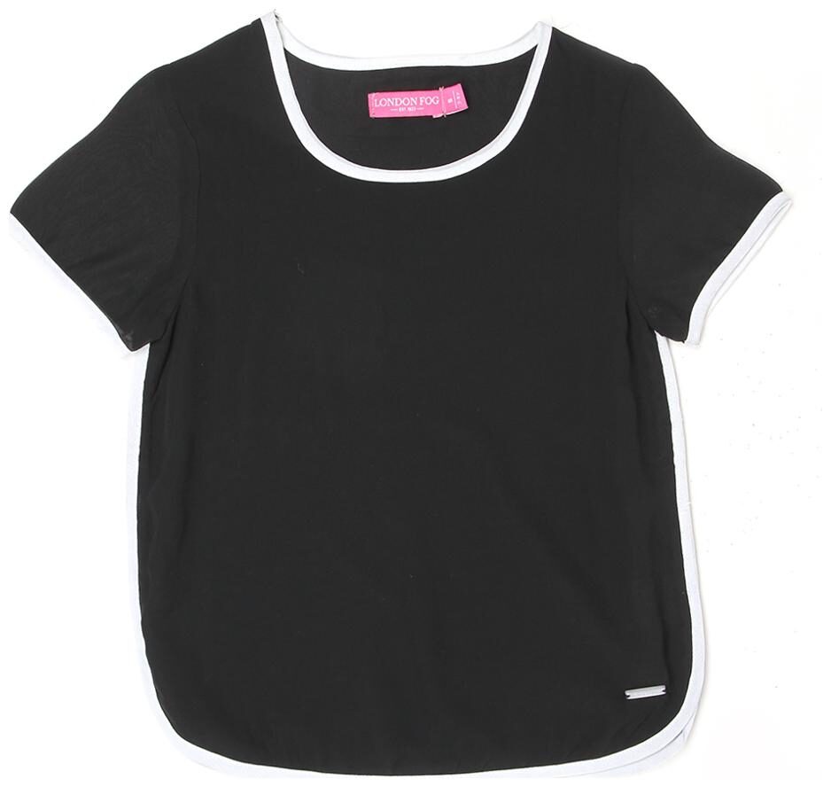 

London Fog Girl Polyester Solid Top - Black