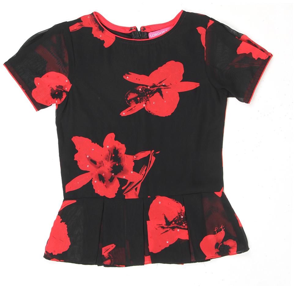 

London Fog Girl Polyester Solid Top - Black