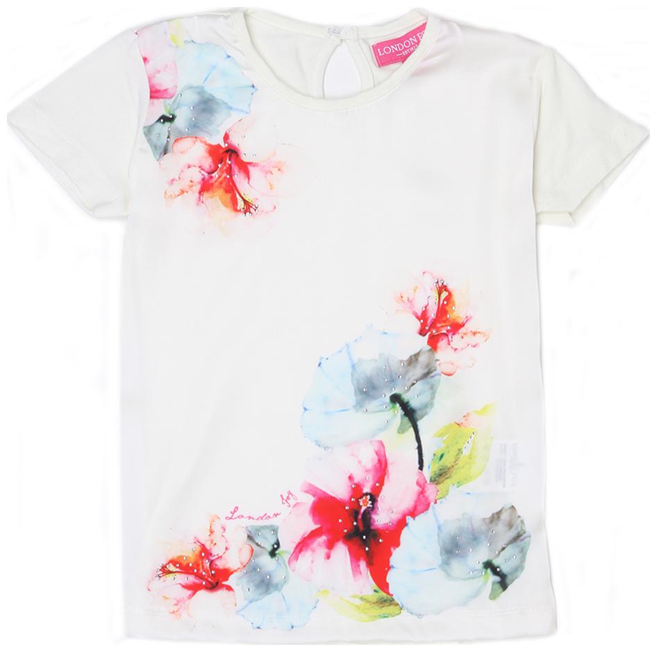 

London Fog Girl Polyester Solid T shirt - White