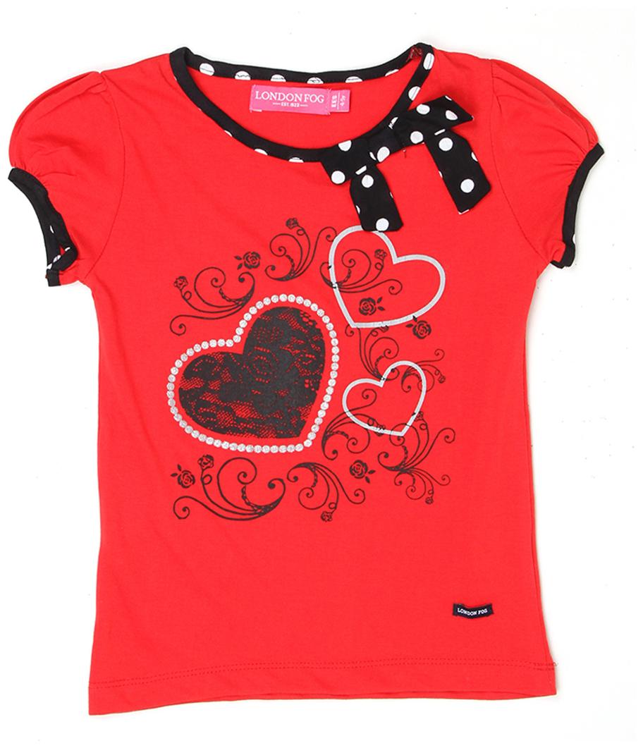 

London Fog Girl Cotton Printed Top - Red
