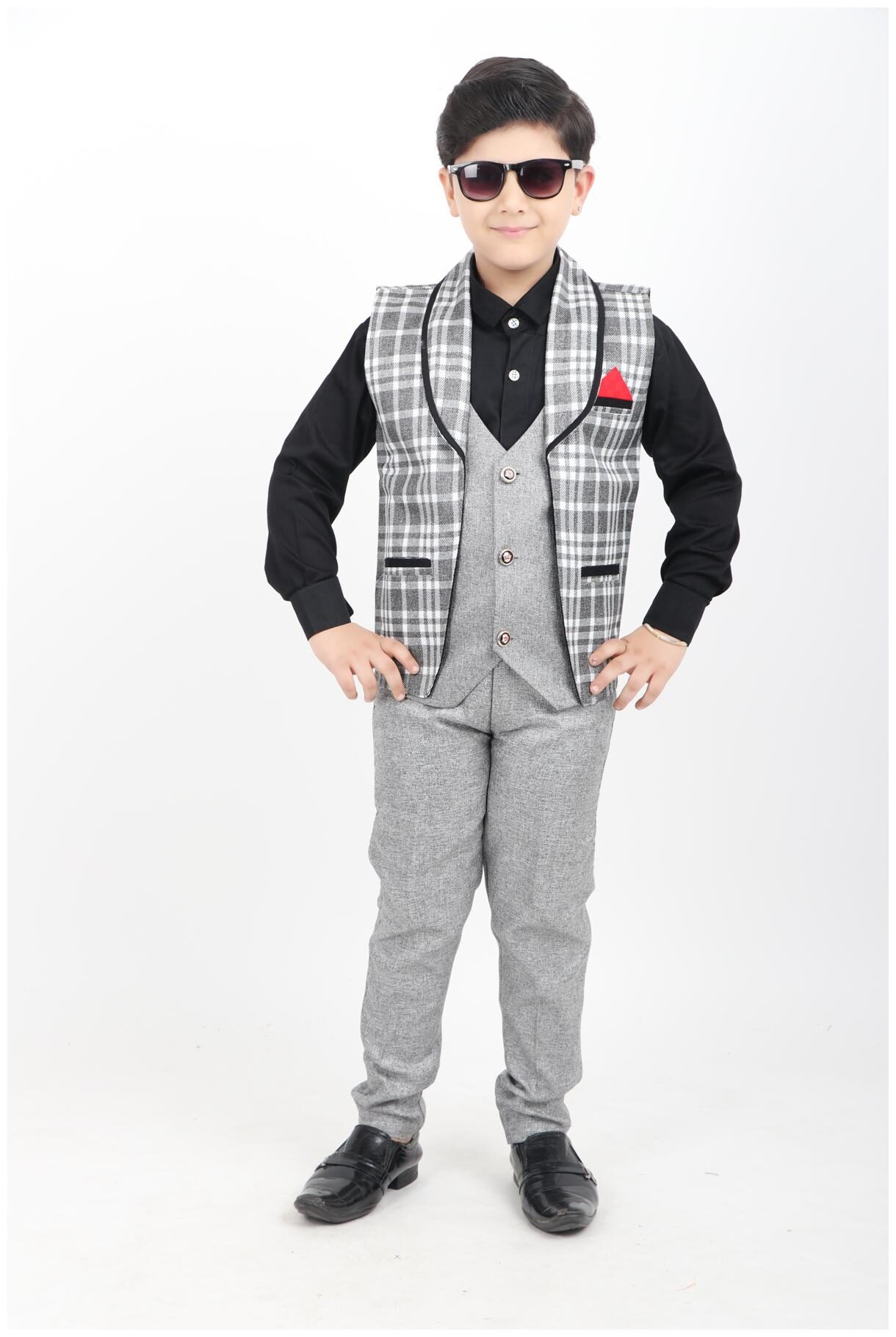 

LTP Cotton blend Checked Top Bottom Set - Multi
