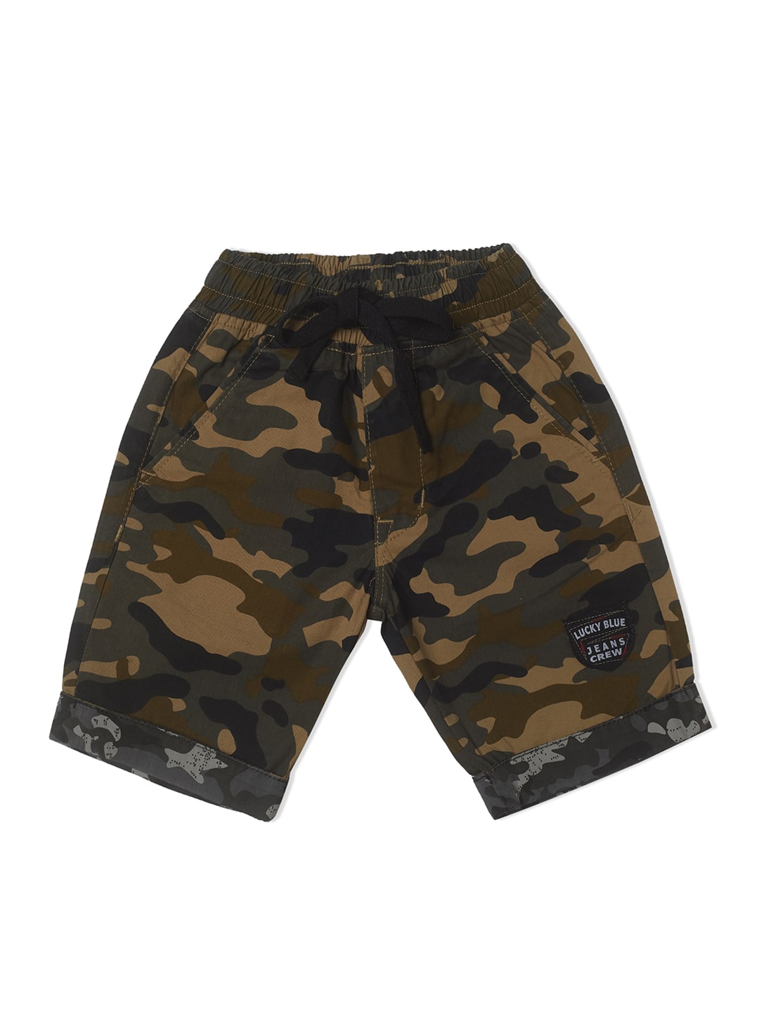

LUCKY Blue Cotton Camouflage Multi Color Shorts For Boy