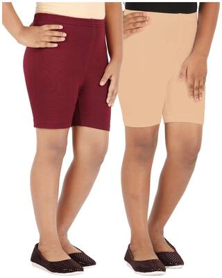 Lula Girl Blended Solid Regular shorts - Blue