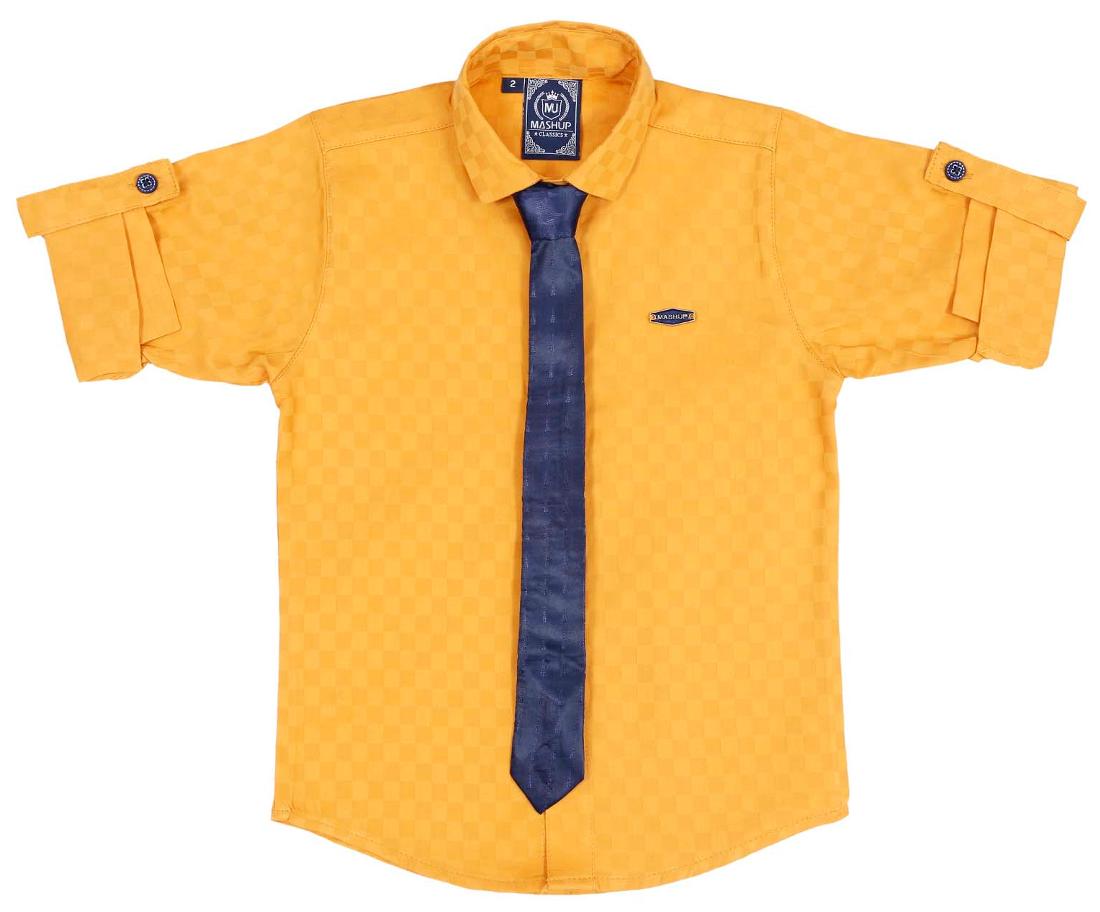 

Mashup Cotton Solid Shirt for Baby Boy - Yellow