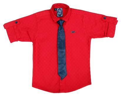 Mash Up Boy Cotton Solid T-shirt - Maroon