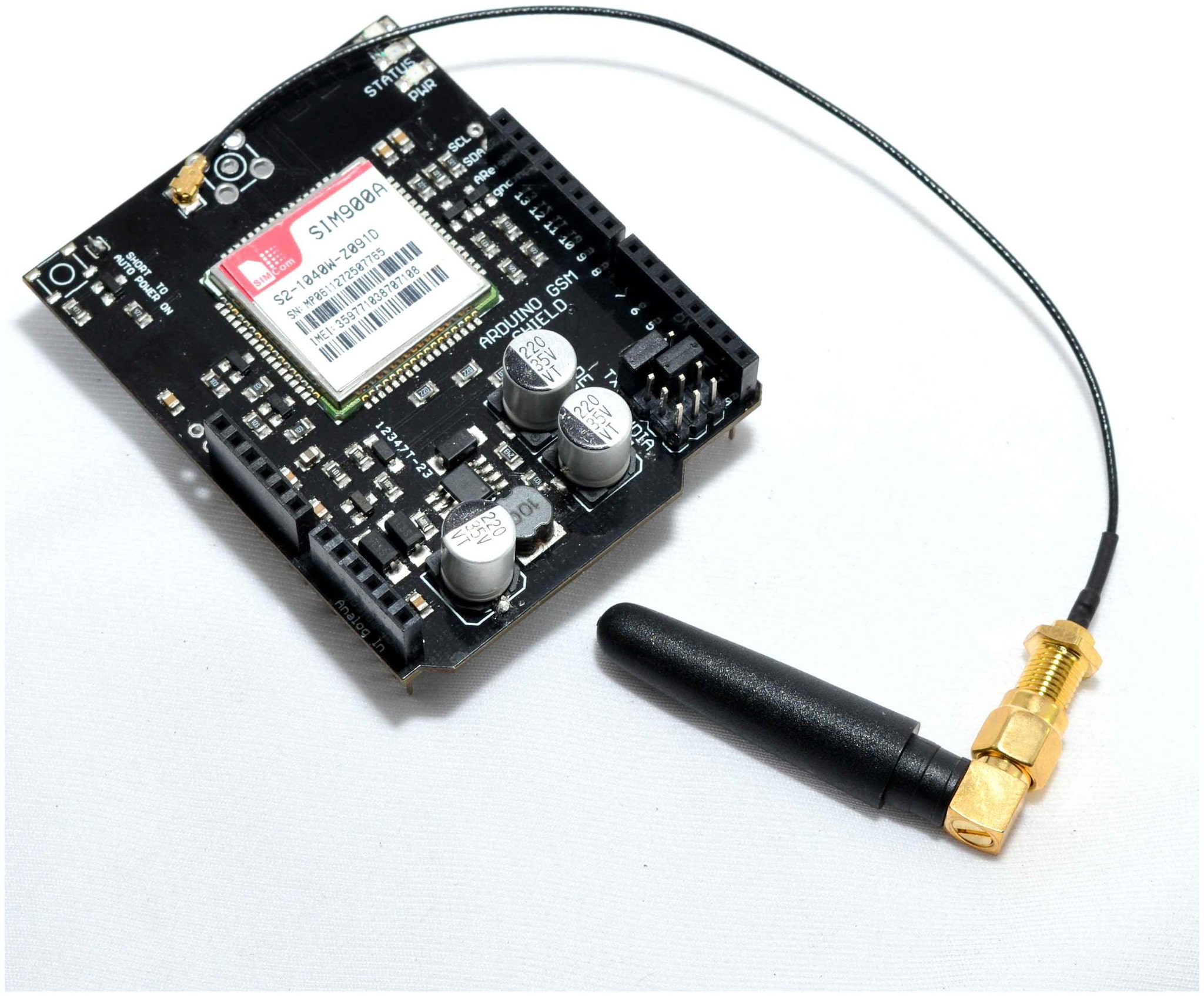 

MAKER AND HACKER SIM900A Quadband GSM Shield with UFL Antenna for Arduino better than SIM900A MADE IN INDIA