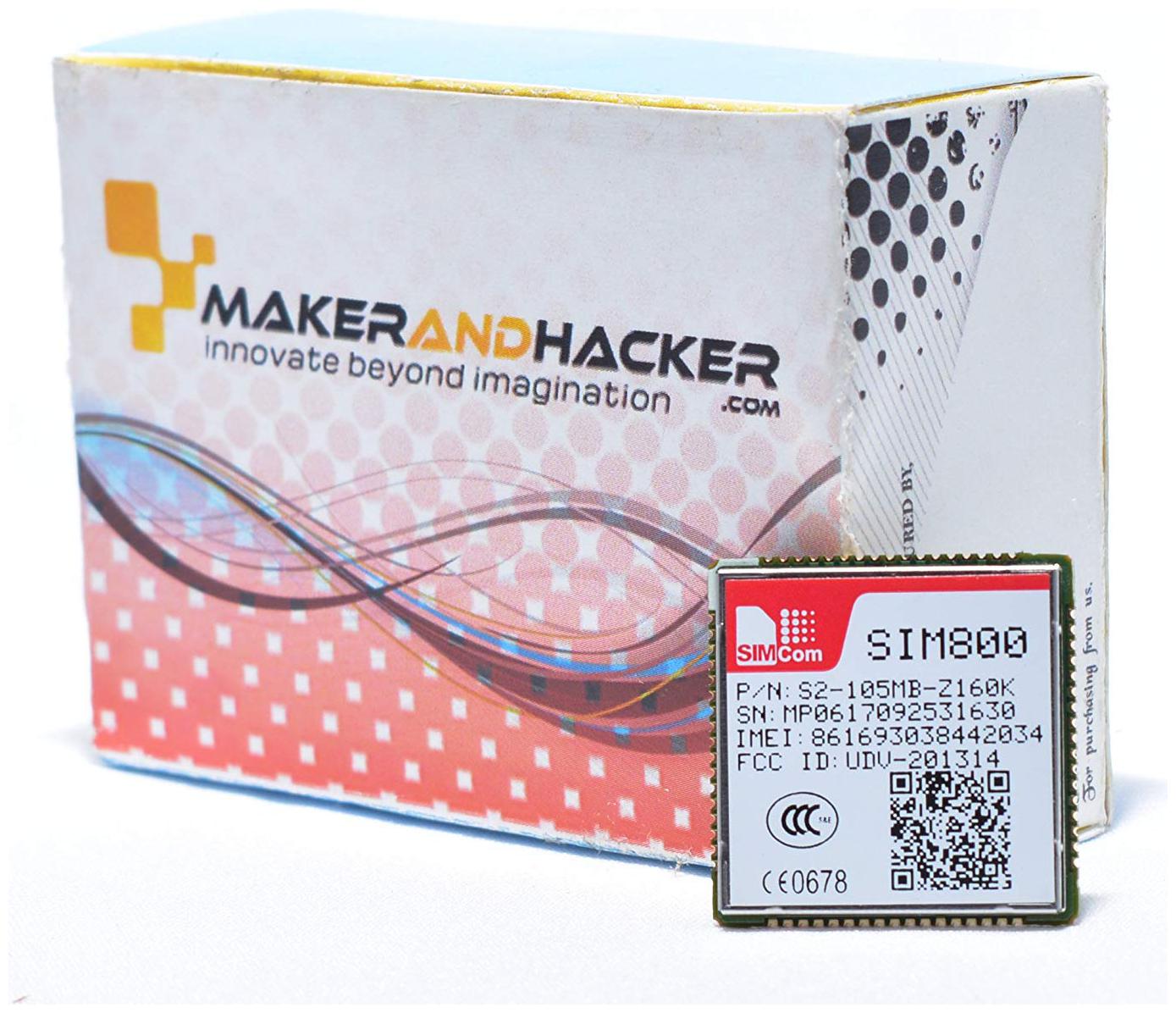

MAKER AND HACKER SIMCOM SIM800 Quadband BAND GSM MODULE CHIP IC for CALL SMS GPRS FAX facility