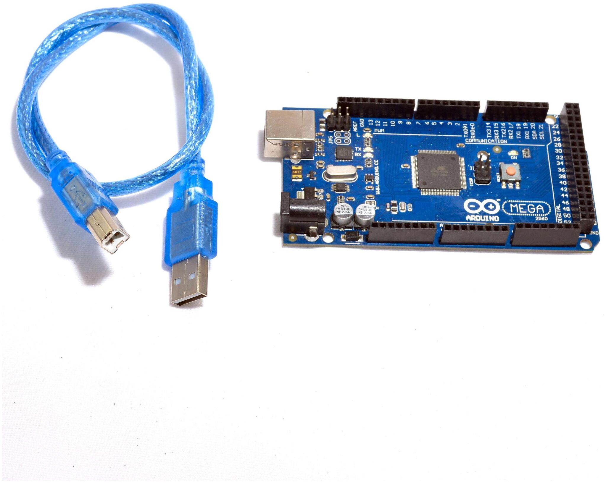 

MAKER AND HACKER Arduino MEGA 2560 R3 Compatible Board ATmega2560 ATMEGA16U2 with Free USB Cable