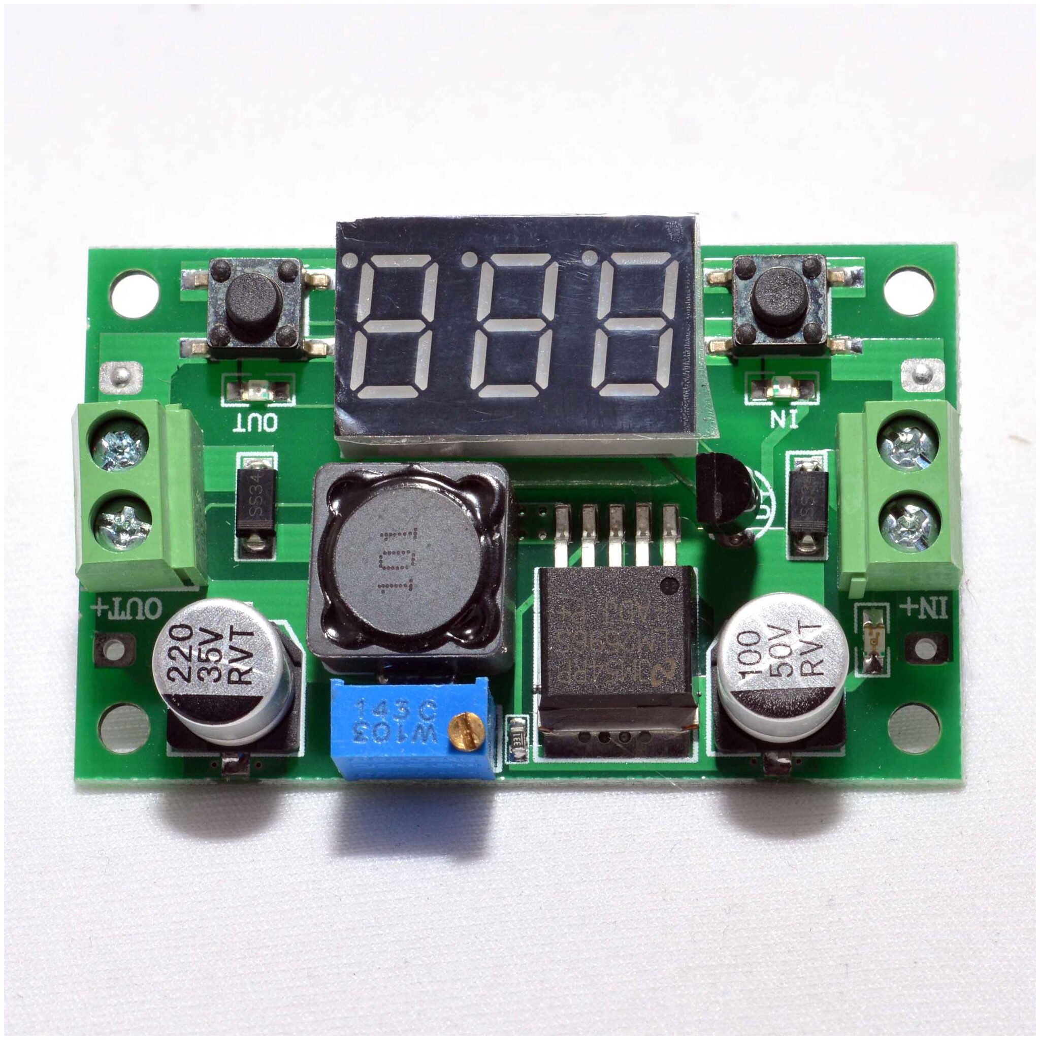 

MAKER AND HACKER DC-DC STEP DOWN POWER SUPPLY ADJUSTABLE MODULE WITH LCD DISPLAY