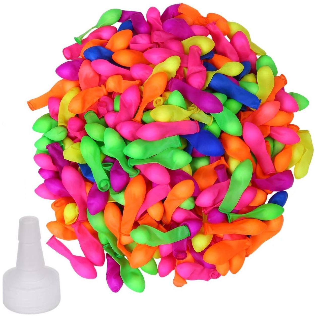 

Marketwala Water Self Sealing Balloons with 3 Hose Nozzle Water for Kids Summer Water Balloon Fight Party (300Pcs) Assorted Color