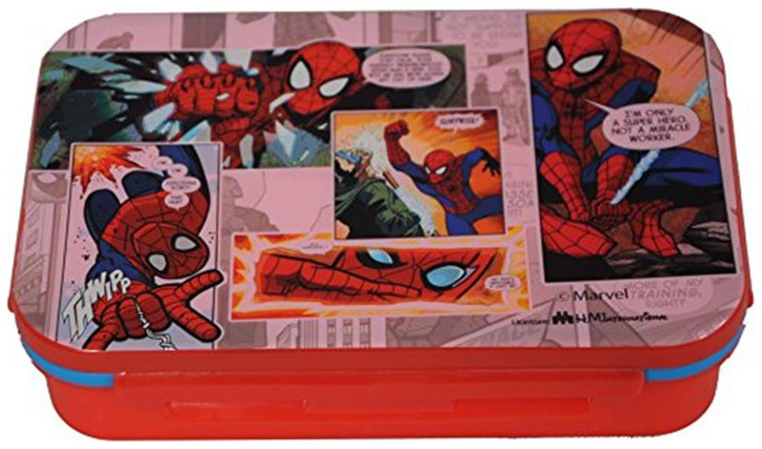 

Marvel Spiderman Plastic Lunch Box Set 800ml Set of 4 Multicolor