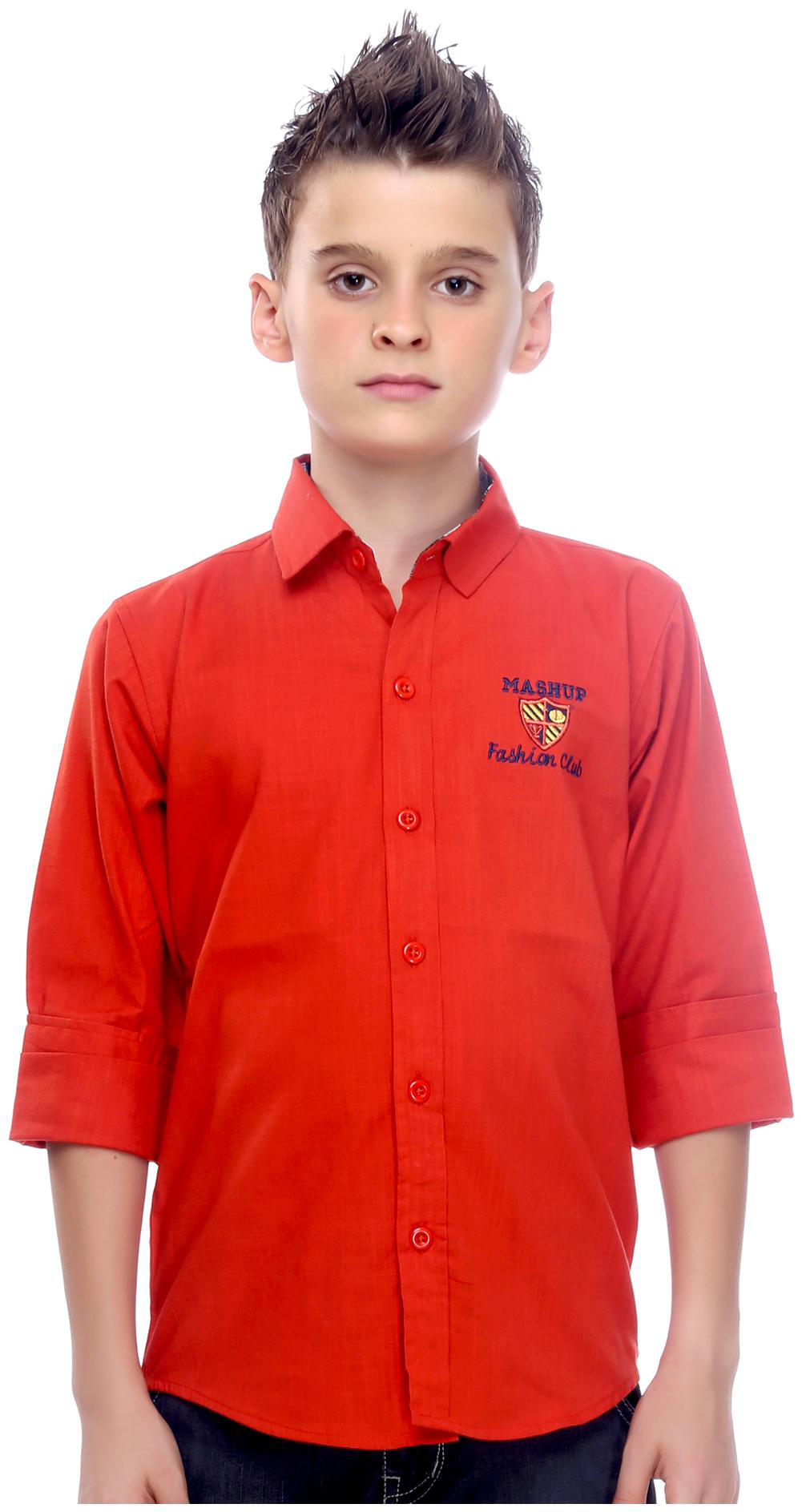

MashUp Classic Rust Cotton Shirt (Size-10)