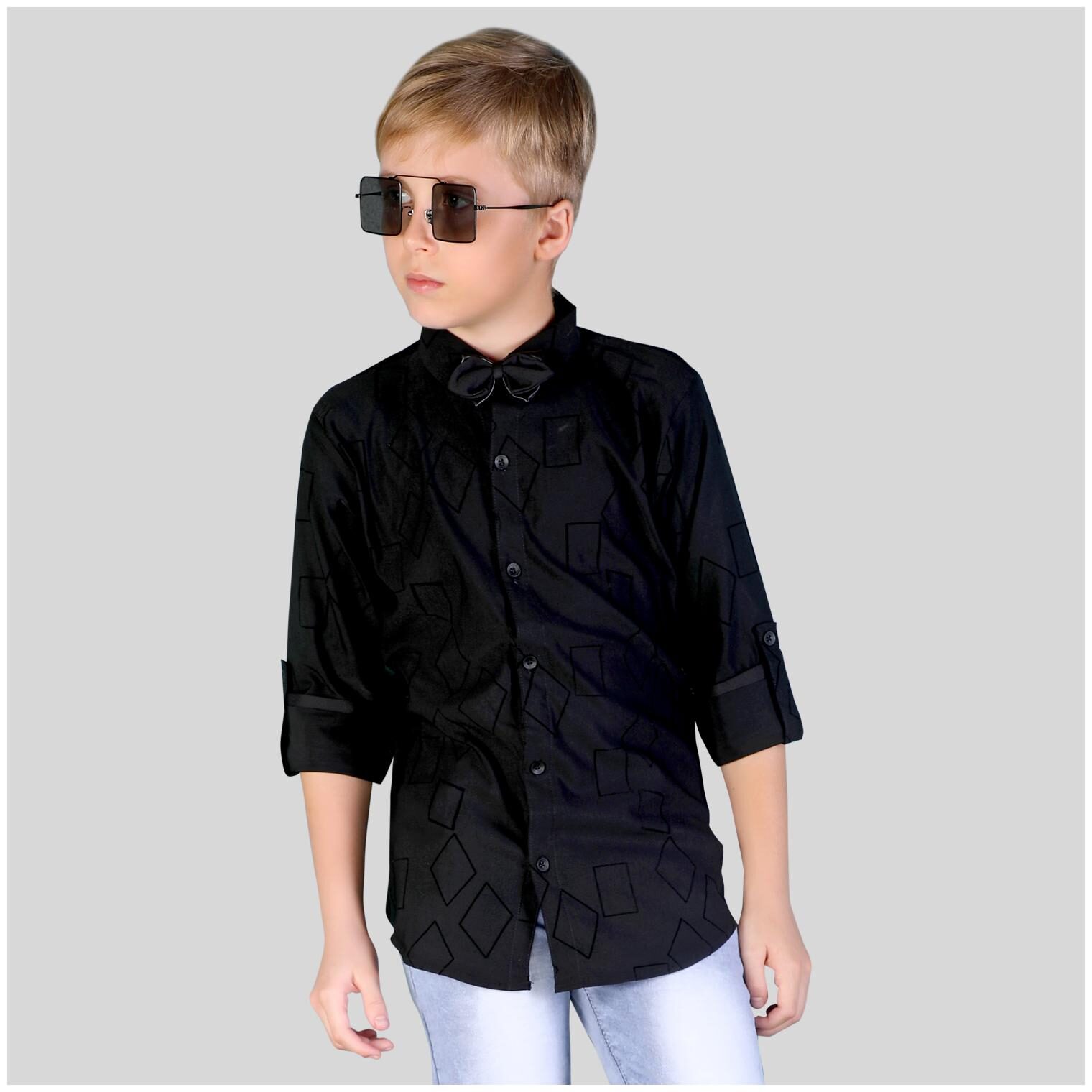 

Mashup Boy Cotton blend Printed Shirt Black