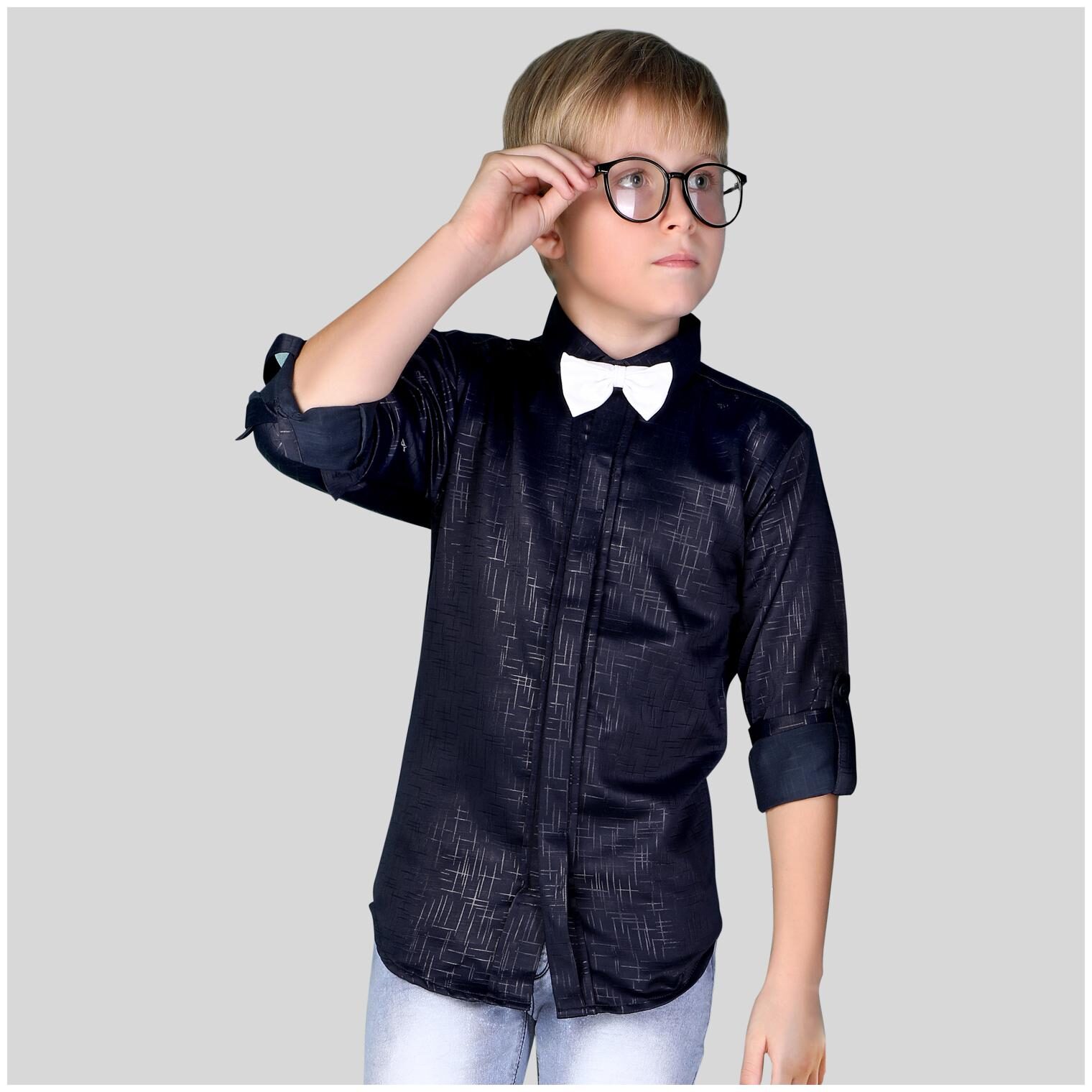 

Mashup Boy Cotton blend Printed Shirt Blue