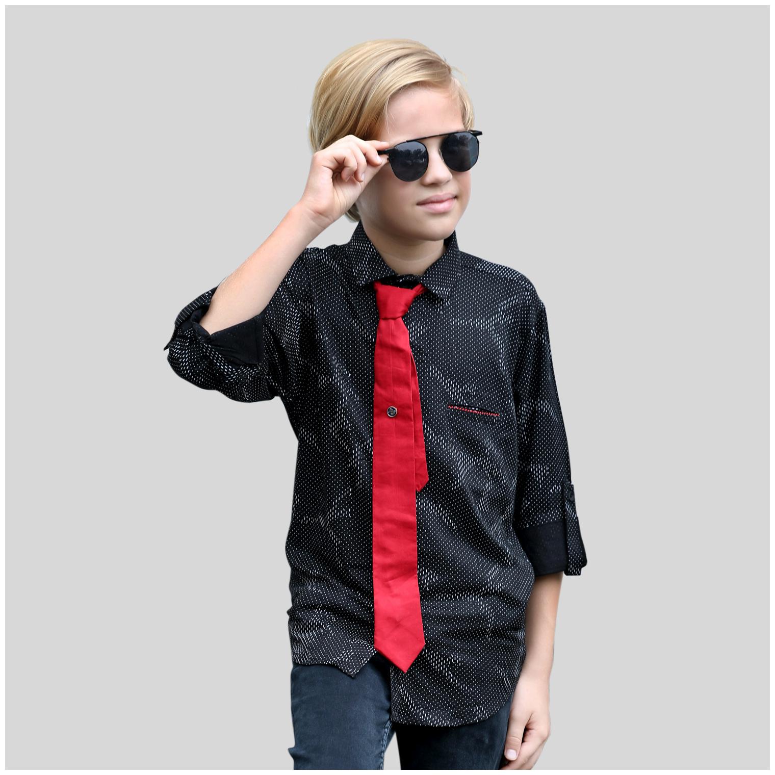 

Mashup Boy Cotton blend Printed Shirt Black