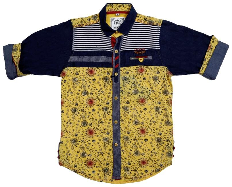 

Mashup Boy Cotton Solid Shirt Yellow