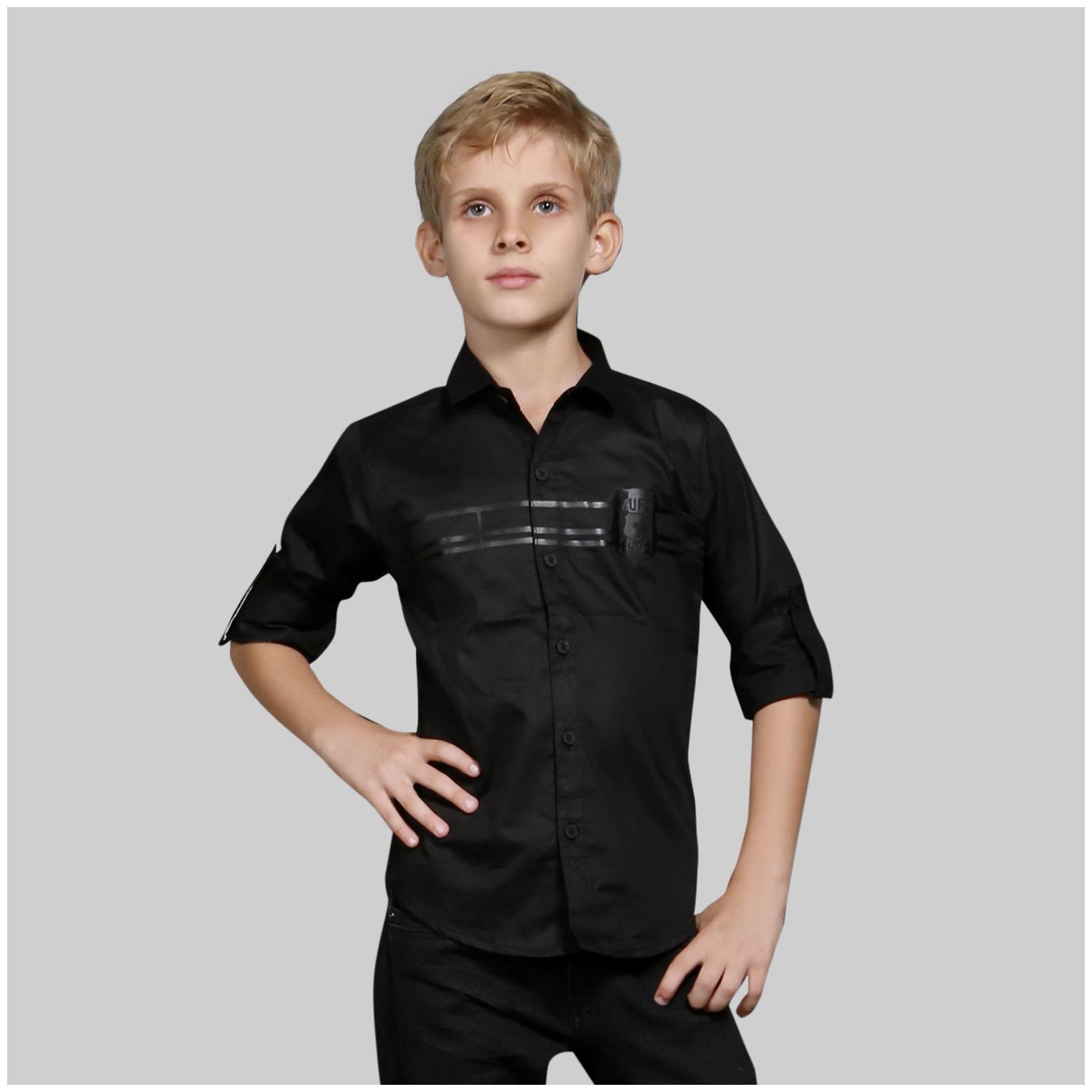 

Mashup Boy Cotton blend Printed Shirt Black