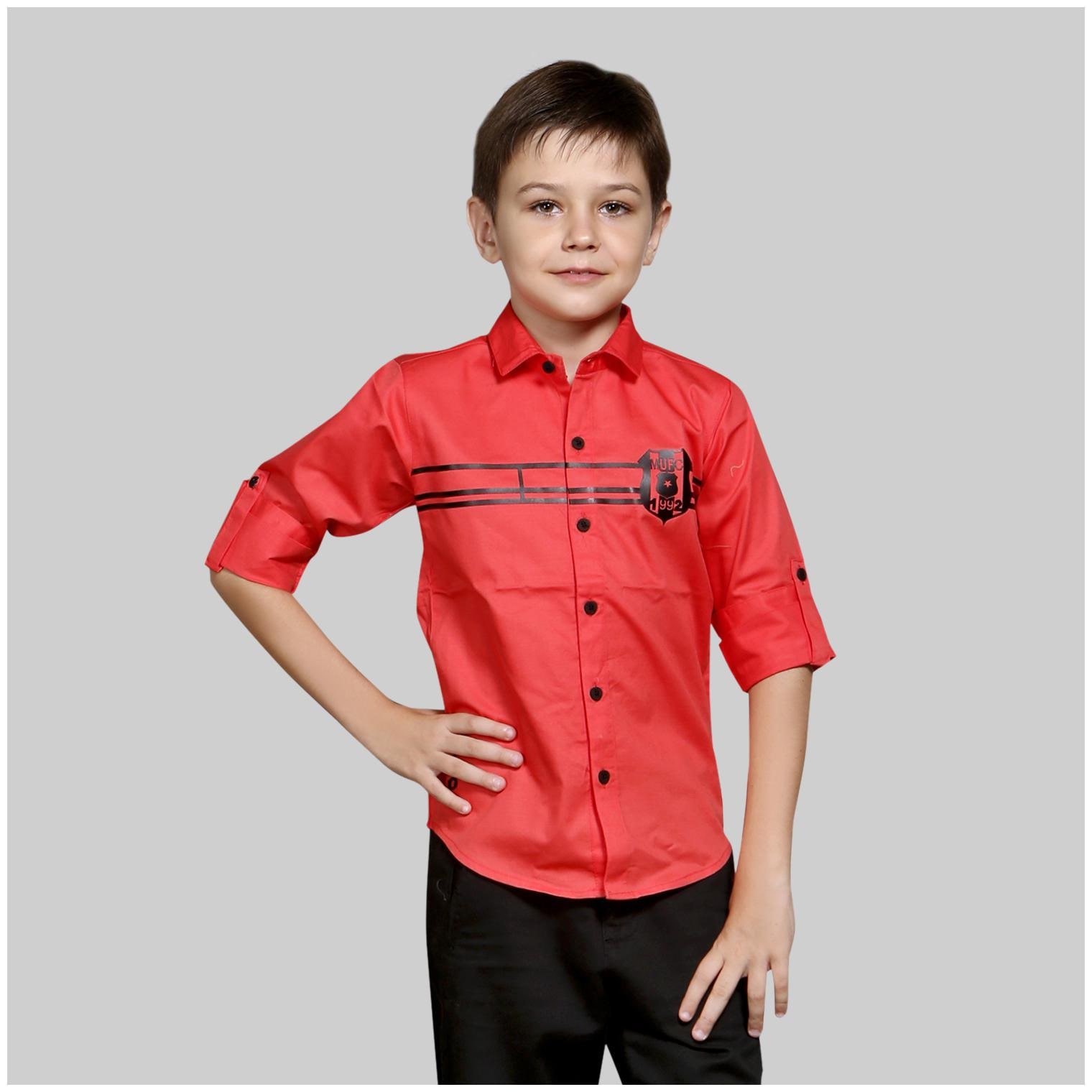 

Mashup Boy Cotton blend Printed Shirt Pink