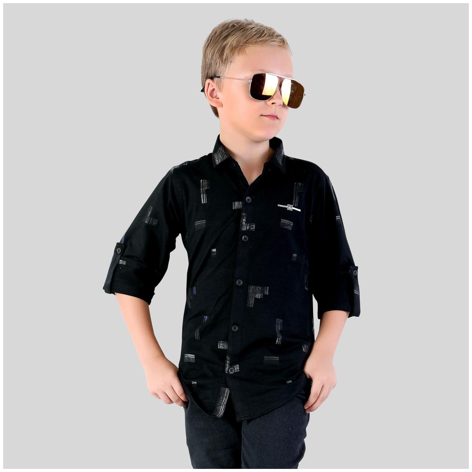

Mashup Boy Cotton blend Printed Shirt Black