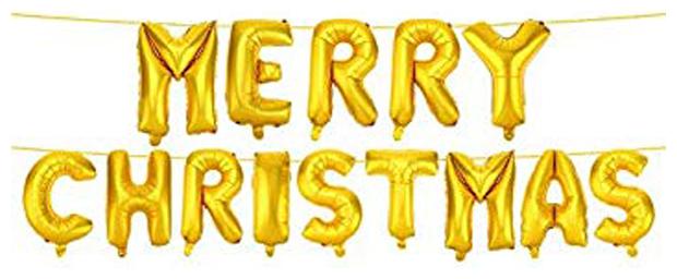 

Merry Christmas Golden Letter Foil Balloons Alphabet Foil Balloons for Christmas New year eve party decoration