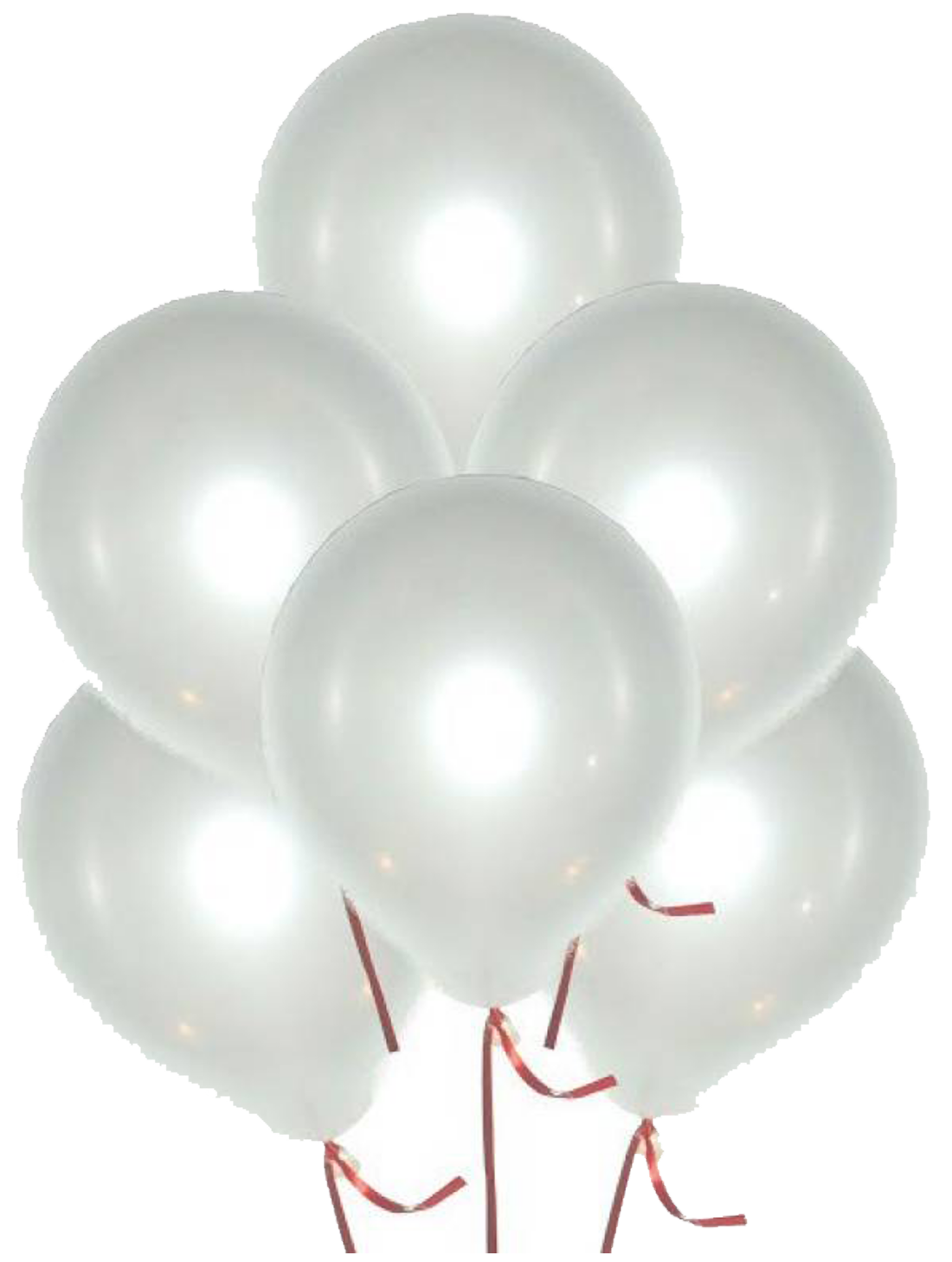 

Metallic Balloons BIG Size 12 inch (White Pack of 50) FREE Banner