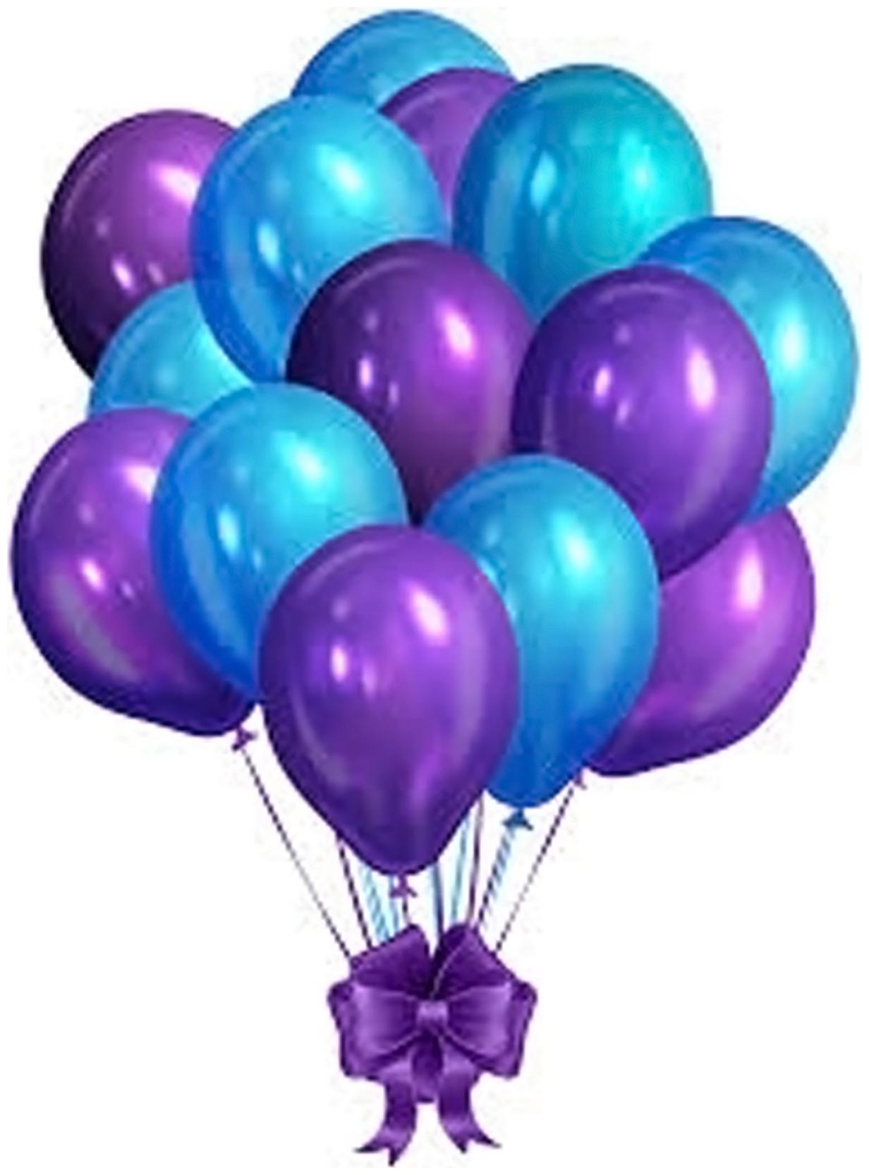 

Metallic Balloons BIG Size 12 inch (Purple Blue Pack of 100) FREE Banner