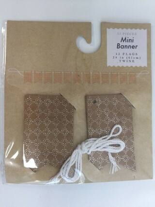 Buy Mini 24 Party Banner Flags Decor Craft Scrapbooking Gold