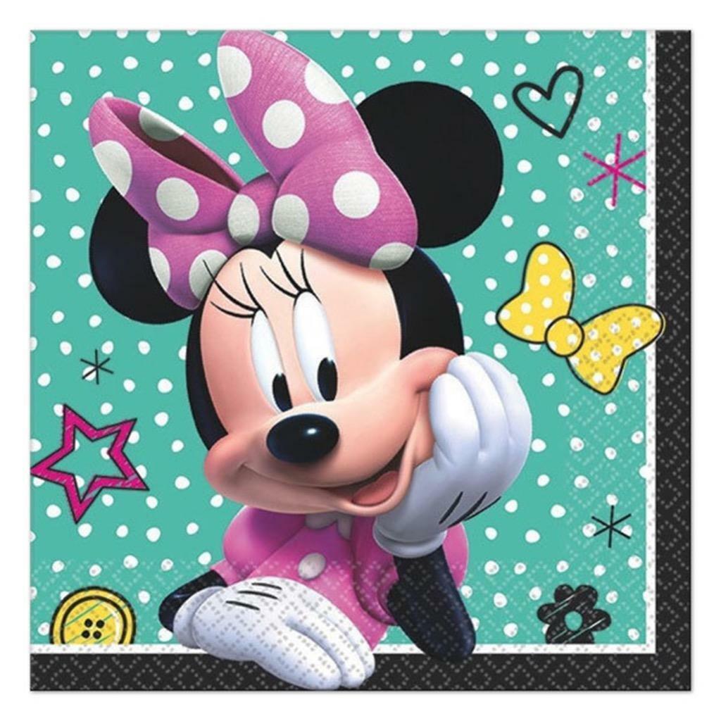 

Minnie Mouse Happy Helpers Dessert Napkins Birthday Party Supplies 16 Count