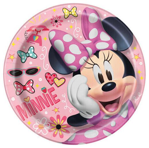 

MINNIE MOUSE Iconic LARGE PAPER PLATES (8) Birthday Party Supplies Dinner