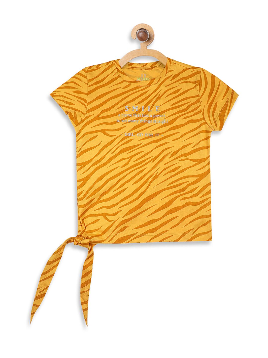 

Mode by Red Tape Girl Cotton Printed T shirt - Yellow
