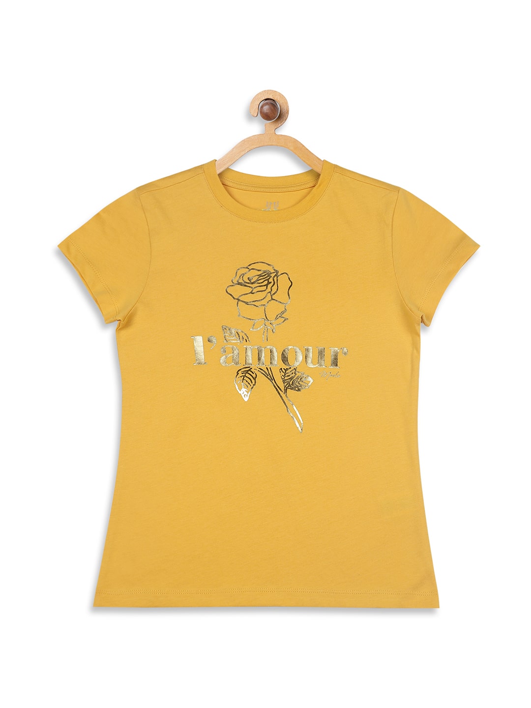 

Mode by Red Tape Girl Cotton Printed T shirt - Yellow