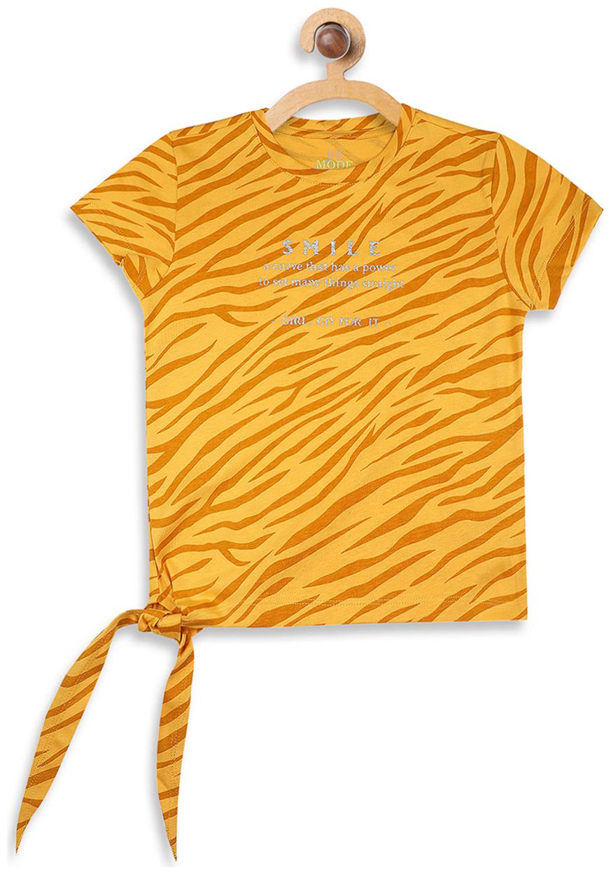 

Mode by Red Tape Girl Cotton Printed T shirt - Yellow