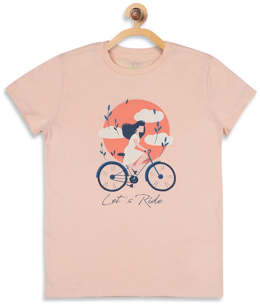

Mode by Red Tape Girl Cotton Printed T shirt - Orange