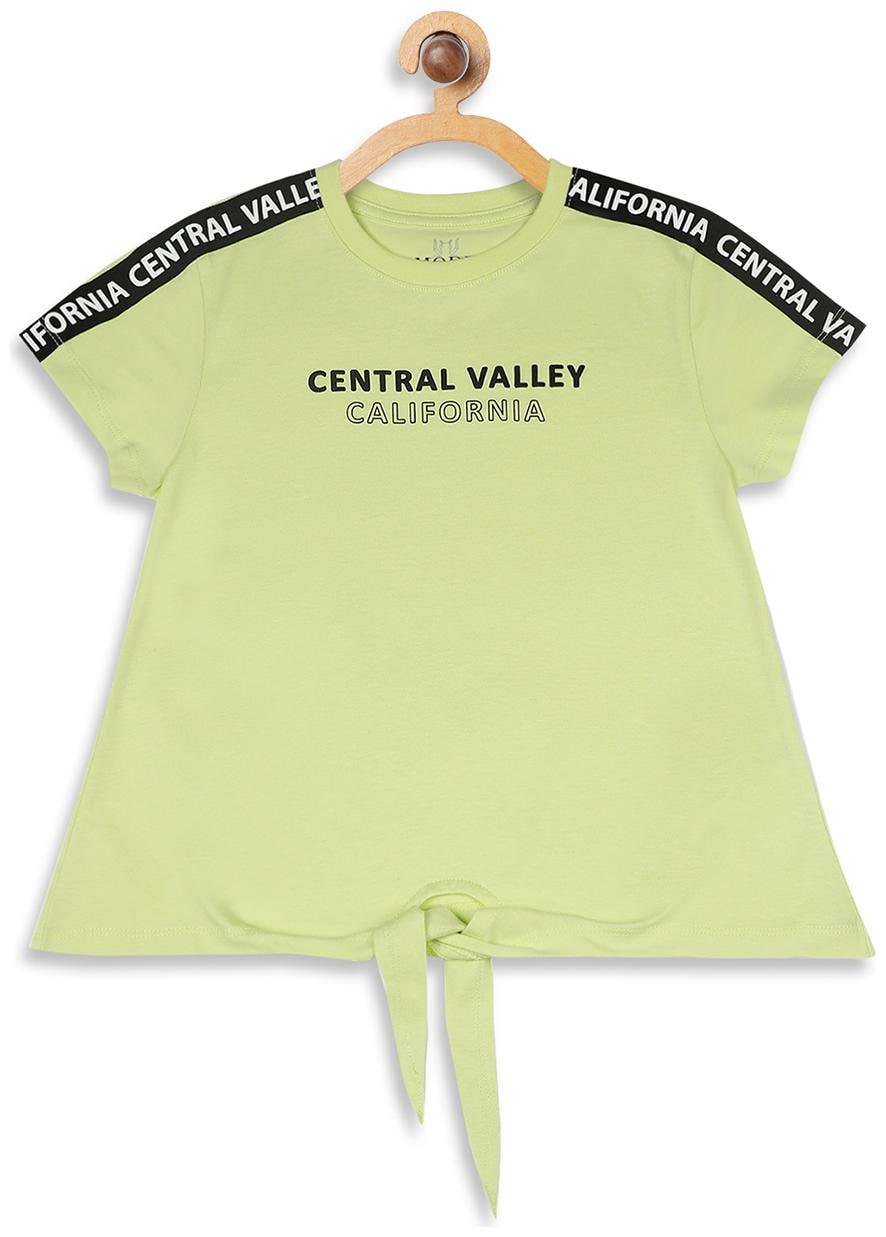 

Mode by Red Tape Girl Cotton Printed T shirt - Green