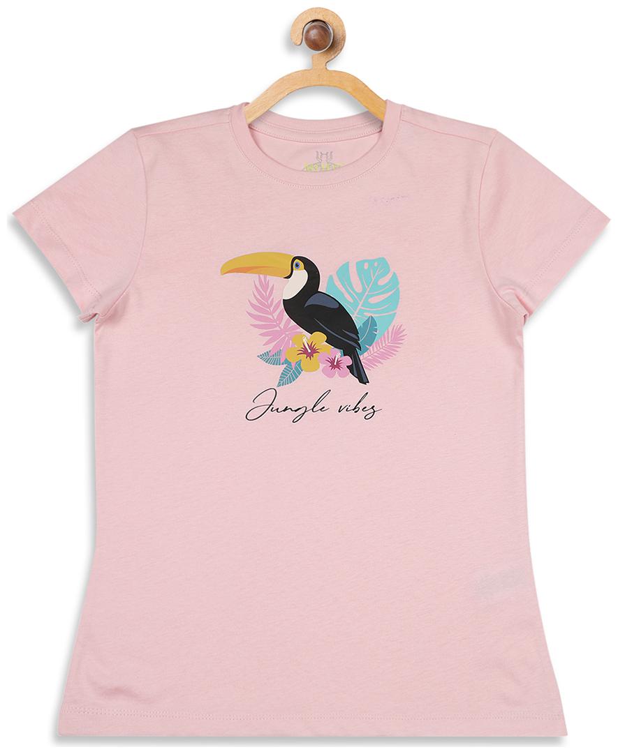 

Mode by Red Tape Girl Cotton Printed T shirt - Pink