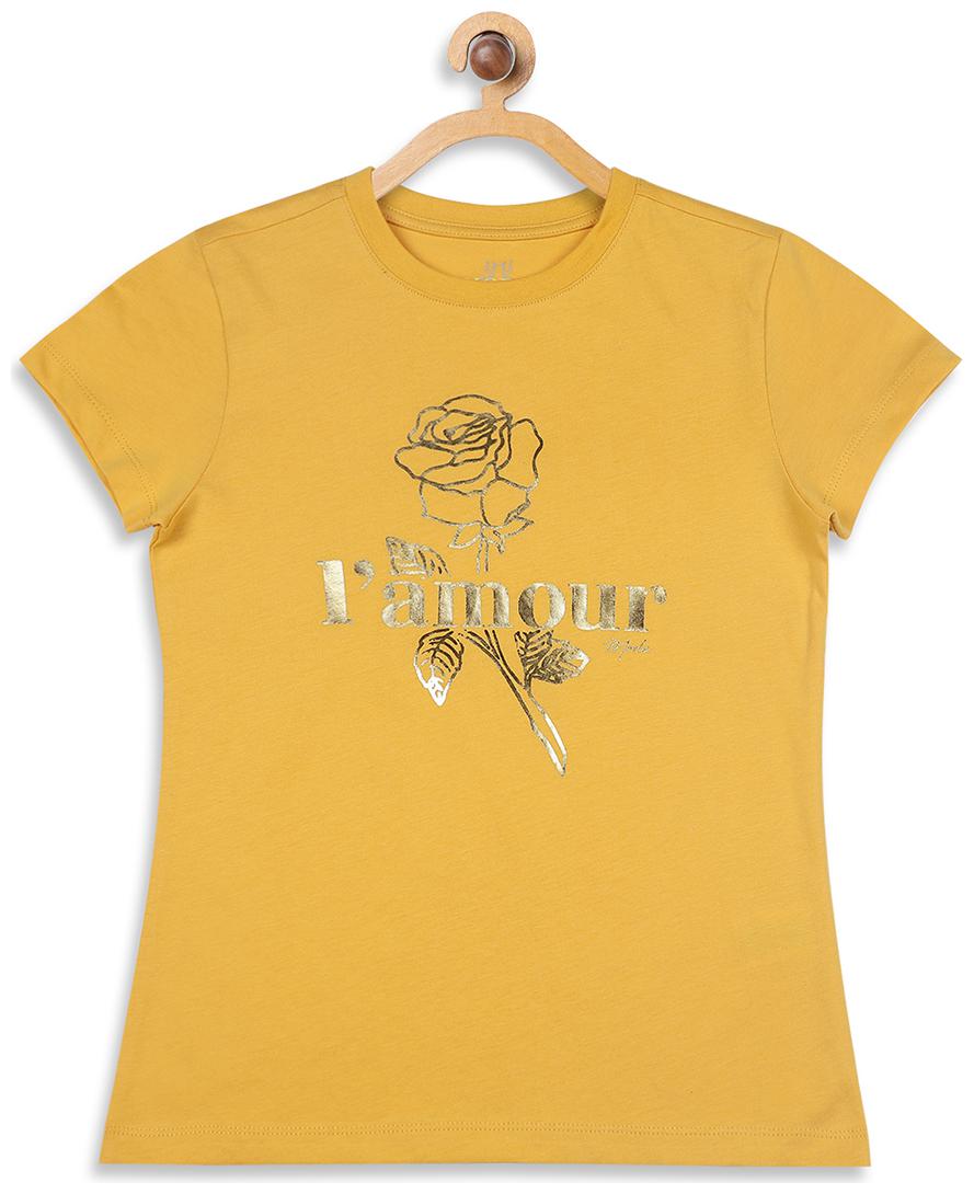 

Mode by Red Tape Girl Cotton Printed T shirt - Yellow