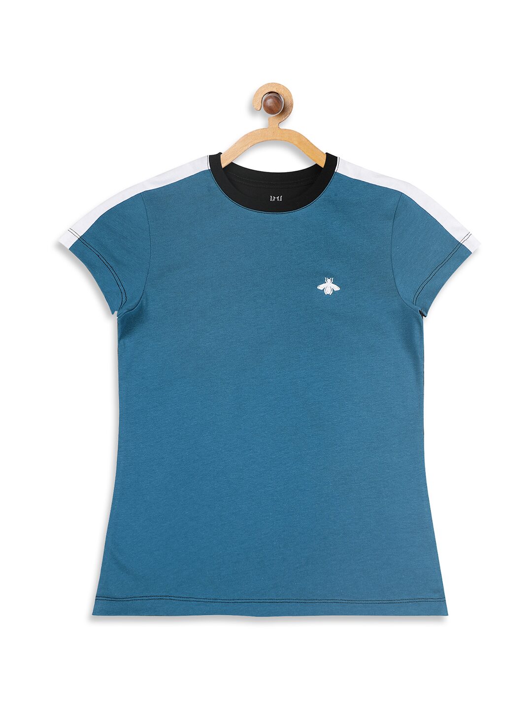 

Mode by Red Tape Girl Cotton Solid T shirt - Blue