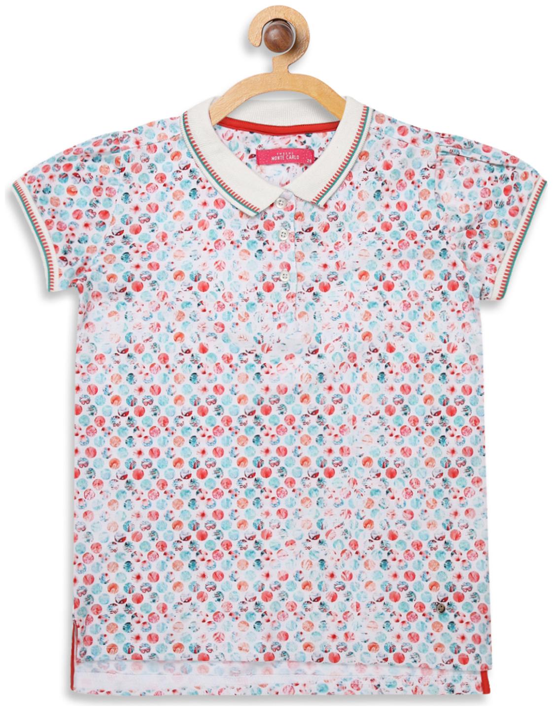 

Monte Carlo Girl Cotton blend Printed T shirt - Multi