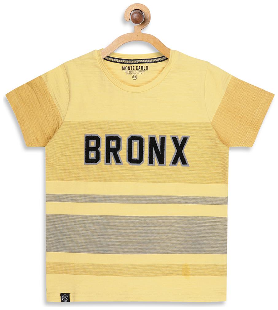 

Monte Carlo Boy Cotton blend Printed T-shirt - Yellow