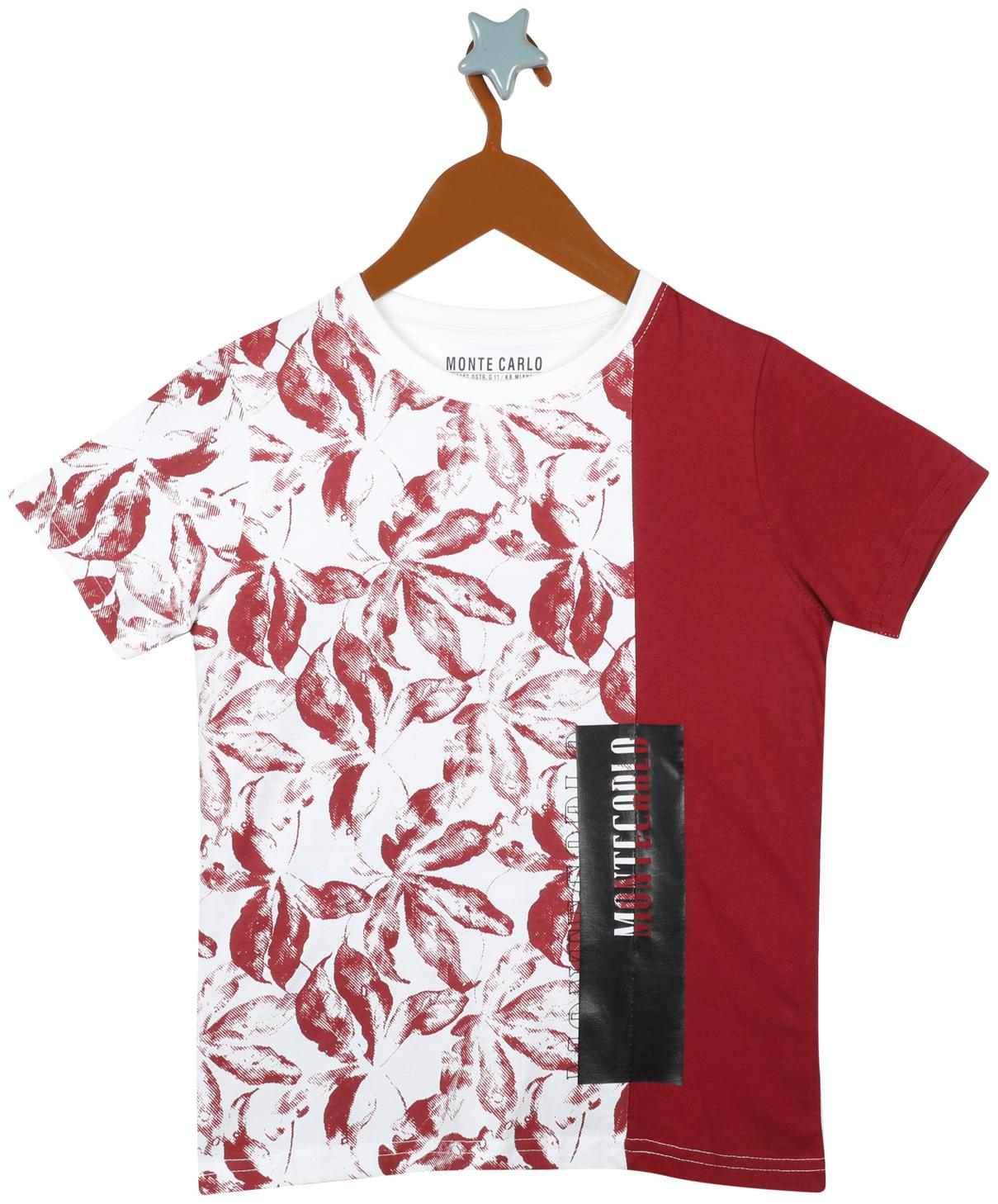 

Monte Carlo Boy Cotton blend Printed T-shirt - Red